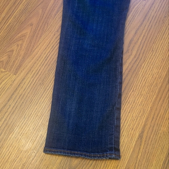 Womens American Eagle Artist Outfitters Distressed Dark Blue Denim Jeans Size 0 - Picture 9 of 12
